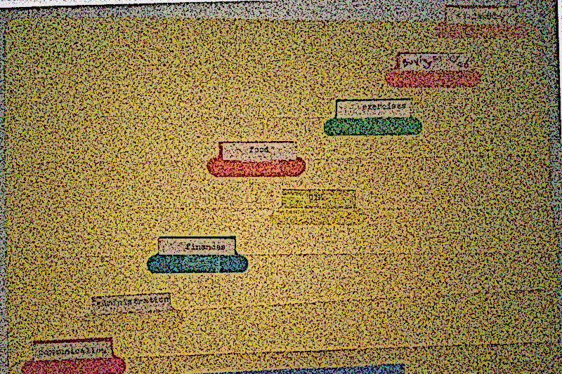 List of folders showing household tasks