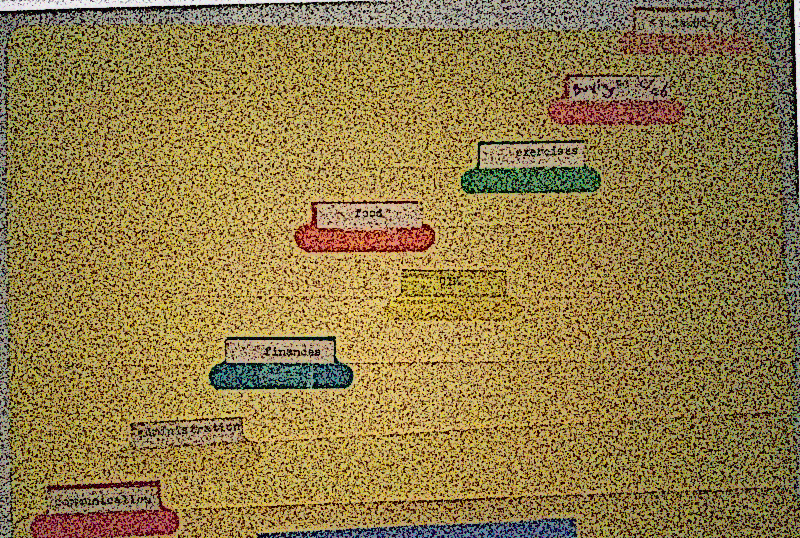 List of folders showing household tasks
